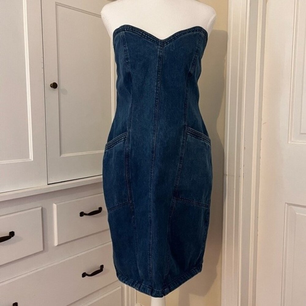 Vintage Avon Denim Sheath Dress